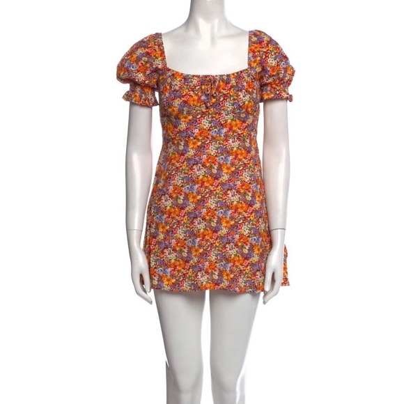 FAITHFULL THE BRAND Iris Meja Floral Mini Babydoll Dress Shay Mitchell Ditsy 2 - Picture 2 of 9